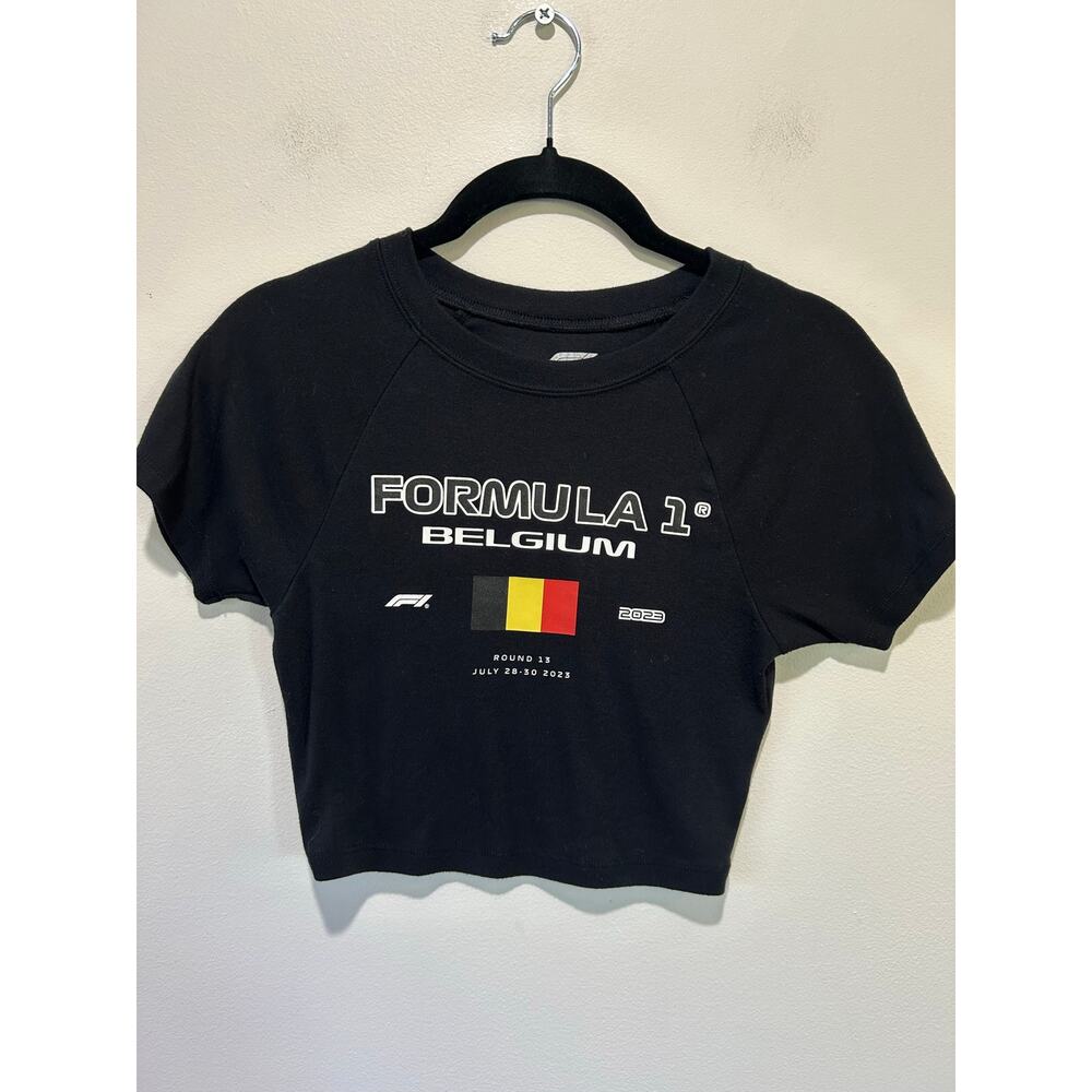 PacSun F1 baby tee size XS black cropped Belgium